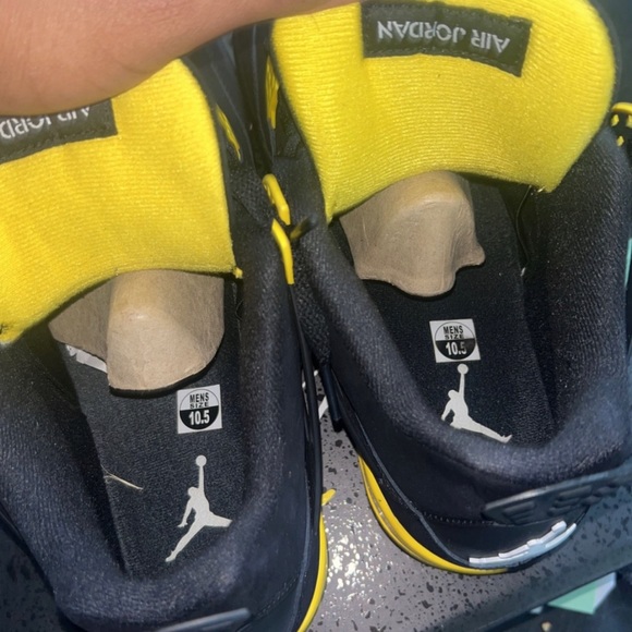 YELLOW THUNDER AIR JORDAN 4’s - Picture 2 of 5